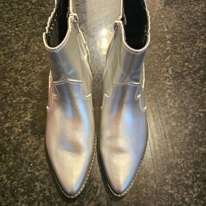 Silver Cowboy Boots